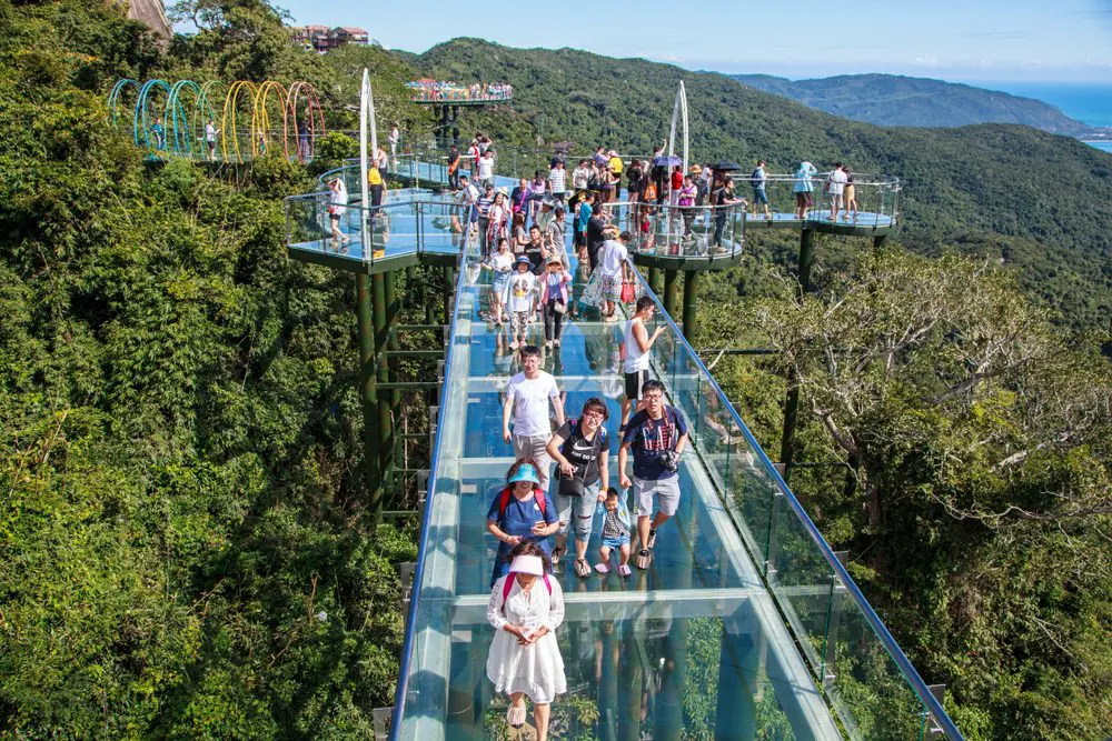 Ponte suspensa de vidro, China