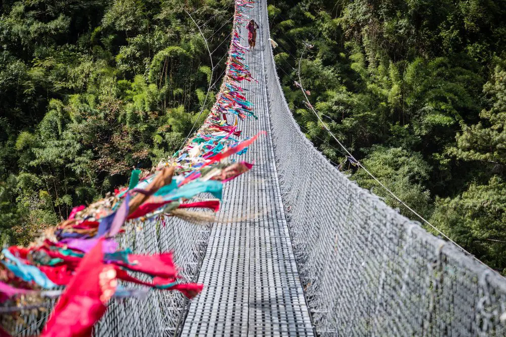 Ponte suspensa de Ghasa, Nepal