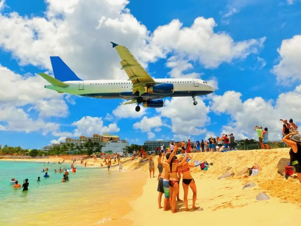 Maho Beach, St Maartens - the Caribbean